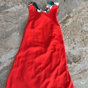 Lulus Orange Multi stripe tieback mini dress